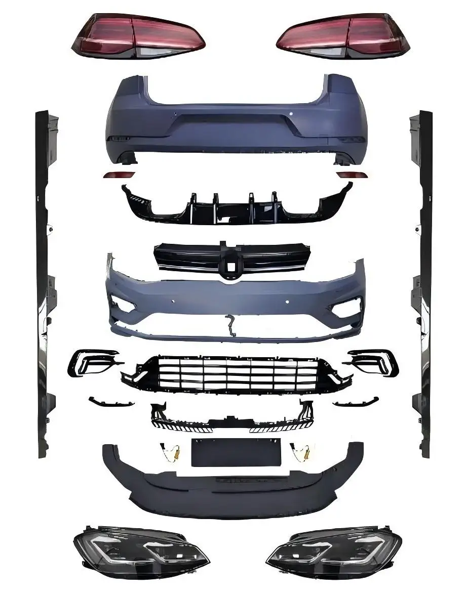 

Hot Sales Bodykit for Volkswagen Golf 7 MK7 MK7.5 2012-2021 Upgrade to 2021 Golf 7.5 R Style High Quality LED Headlight Bumper