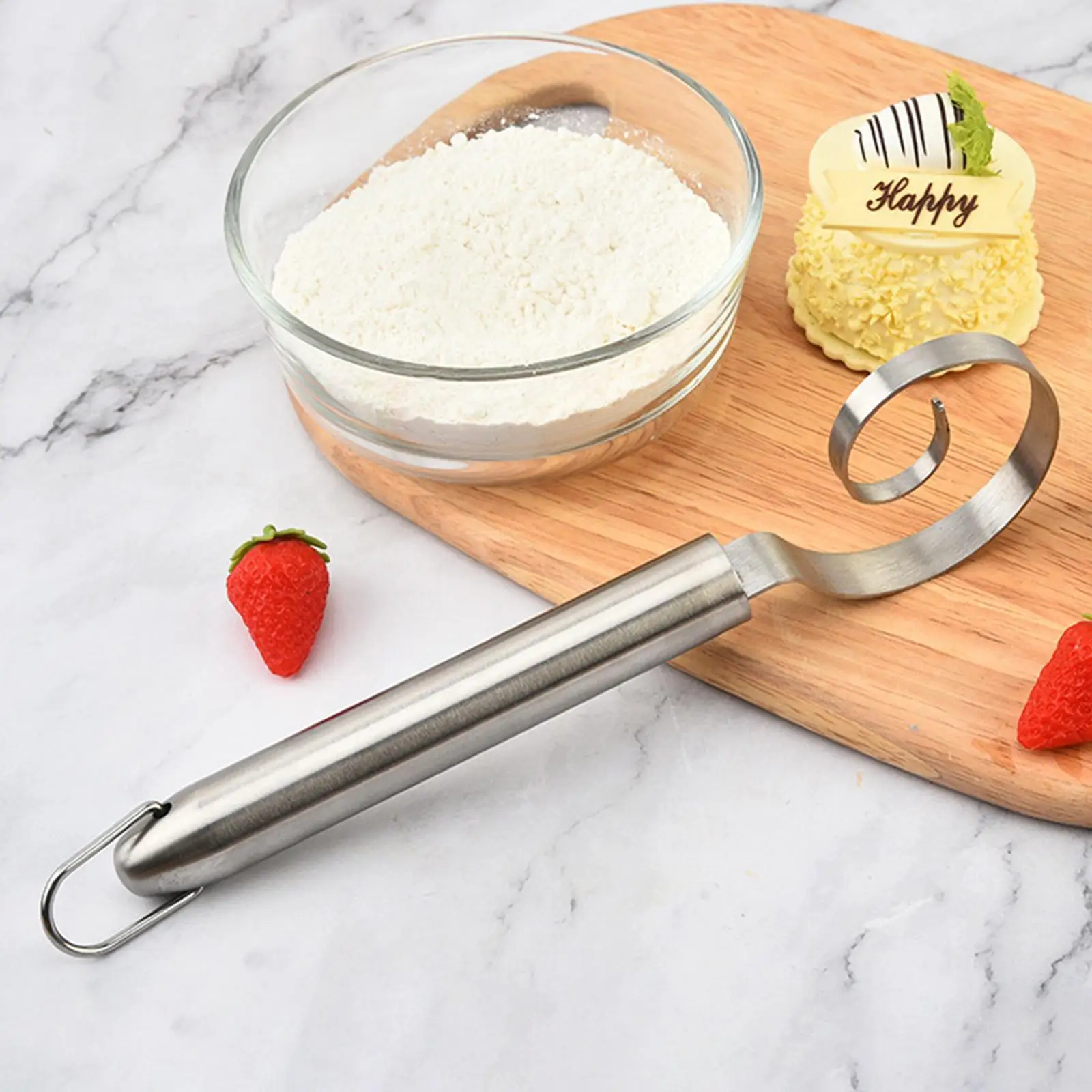 

Датский венчик для теста, венчик для хлеба, кухонные аксессуары, миксер для теста из нержавеющей стали для изготовления теста, кондитерских изделий, тортов