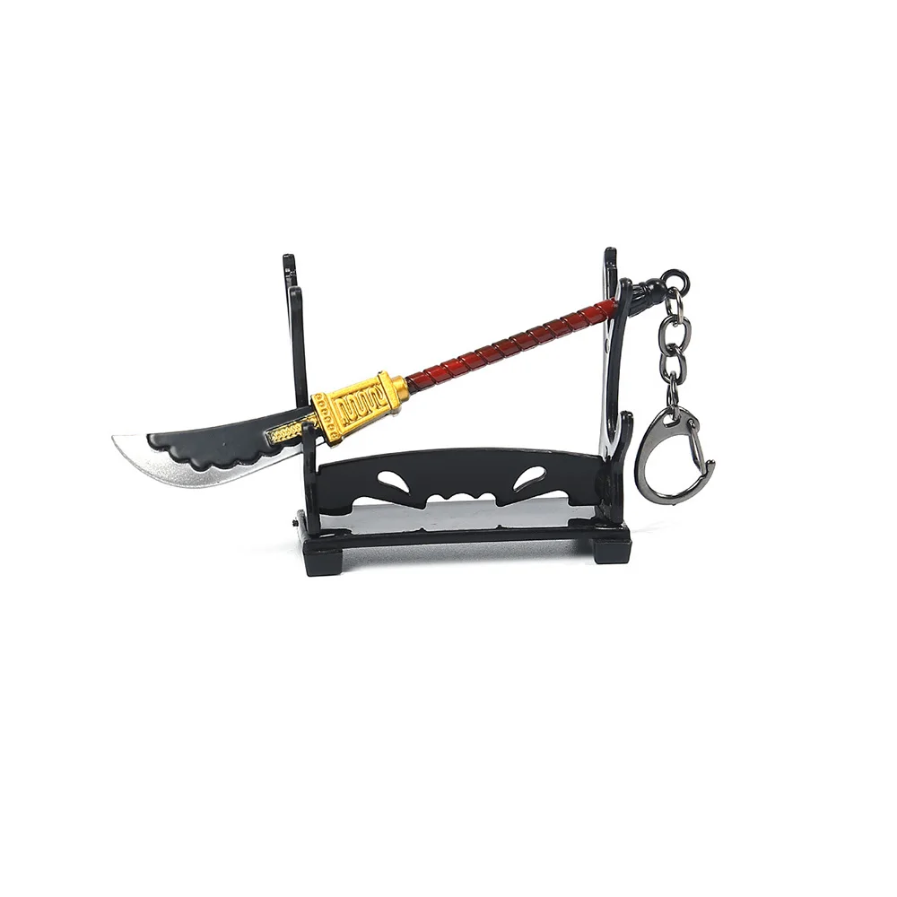 Anime Weapon Keychain 15cm Roronoa Zoro Sword Blade Key Chain Ring Men Car Bag Keychains Chaveiro Fashion Jewelry