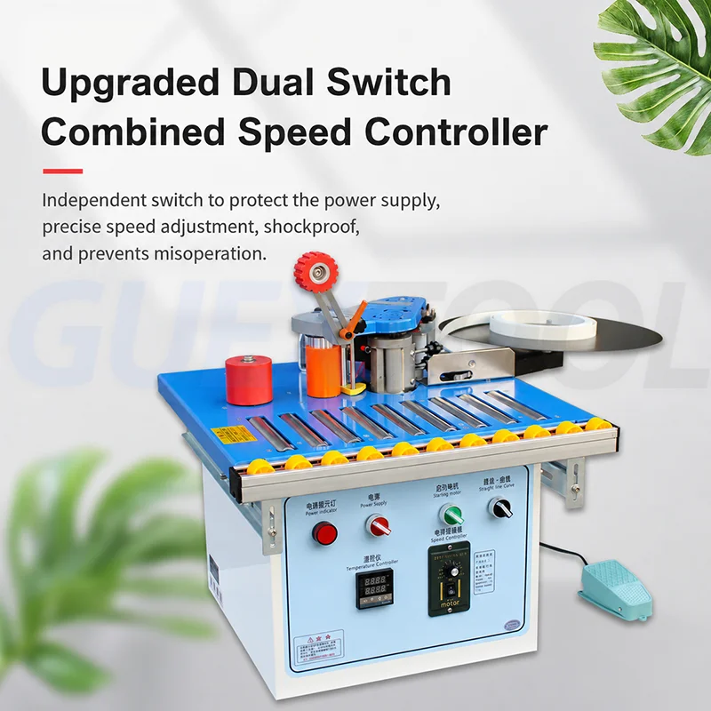Automatic Edge Banding Machine Woodworking Adjustable Speed Precision Edge Bander for Furniture Panel Processing