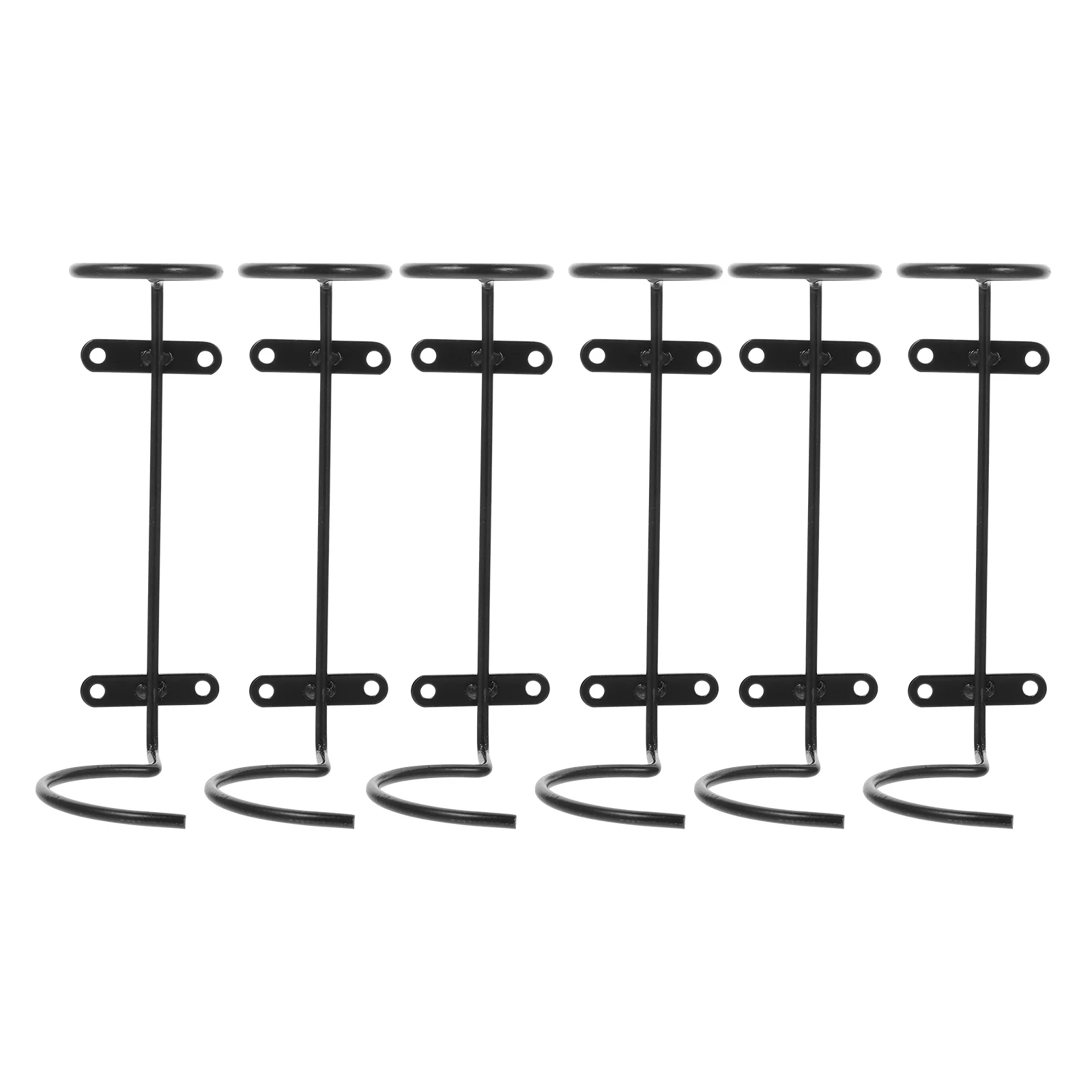 6 Pcs Popcorn Holders Hanging Racks for Bottles Wall Mounted Metal Display Black Iron Baby