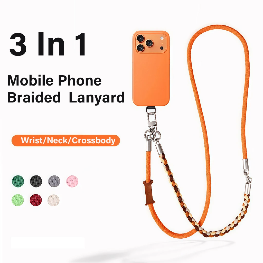 

Cell Phone Luxurious Charm Long Lanyard Adjustable Detchable Phone Wrist Strap Necklace for iPhone 17 16 15 Pro Samsung Xiaomi