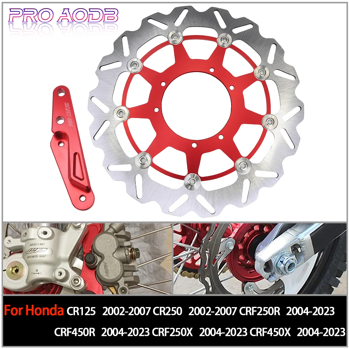 

For Honda CR CRF 250R 450R 250X 450X 450RX 2024 NEW Motorcycle 320mm Rotor Disk Front Floating Brake Disc 2002-2023