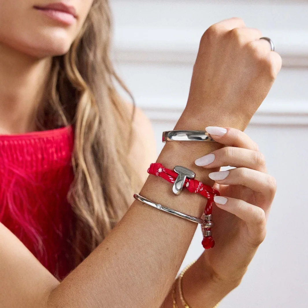 

Лето 2025 г., модные ювелирные изделия, красочный плетеный веревочный выдвижной регулируемый браслет-подвеска