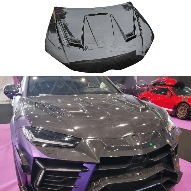

Новый капот из сухого карбона для Lamborghini URUS III-Gen (2023+), улучшенная версия, в комплекте с болтами