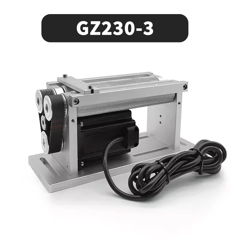 LY GZ230 Rolling Roller Type Rotary Axis Fixture Clamp For Fiber Laser Carving Engraving Marking Machine Use Optional Knurling &