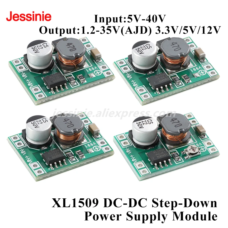 10pcs/1pc XL1509 DC-DC Step Down Buck Power Module 2A Voltage Stabilization Board 5V-40V to 1.2-35V Switching Frequency 150KHz