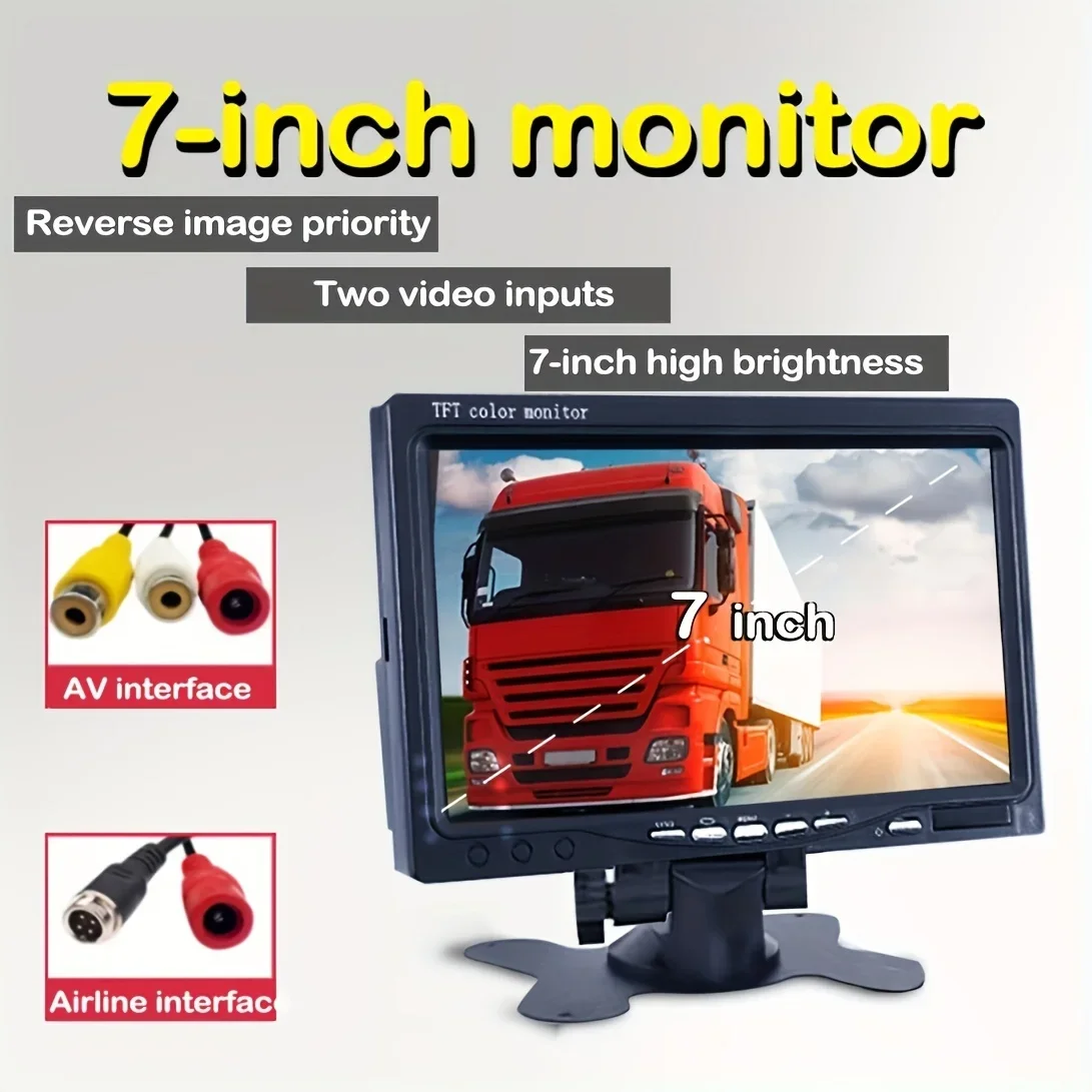 

Bileeko 7-дюймовый автомобильный центральный монитор управления — дисплей пассажира/гружения, цветной TFT ЖК-экран 12 В/24 В