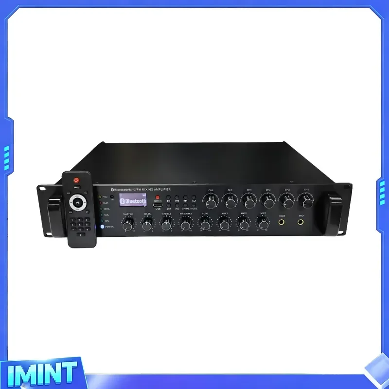 6 Zone Independent Volume Control PA Power Amplifier for 5.0 USB AUX Mic Input 150W-1000W Professional Public