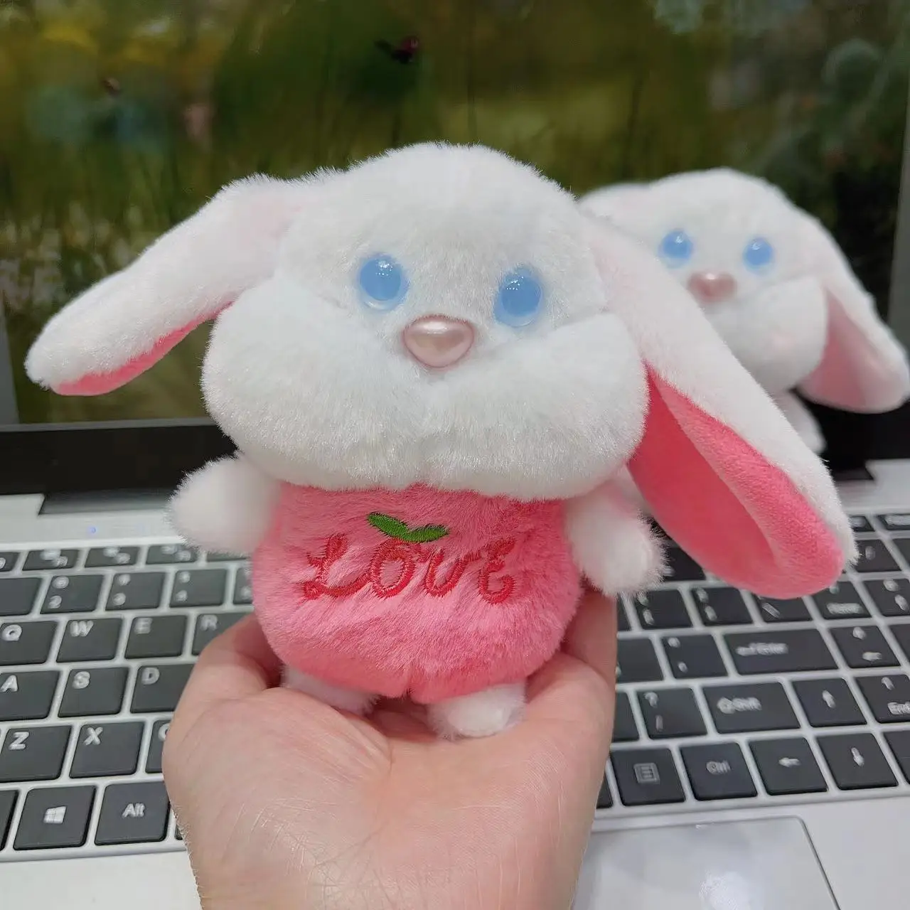 2023 New 11cm Cute Animal Rabbit Plush Toys Keychain Bag Pendant Fashion Car Key Pendant Small Gifts For Children