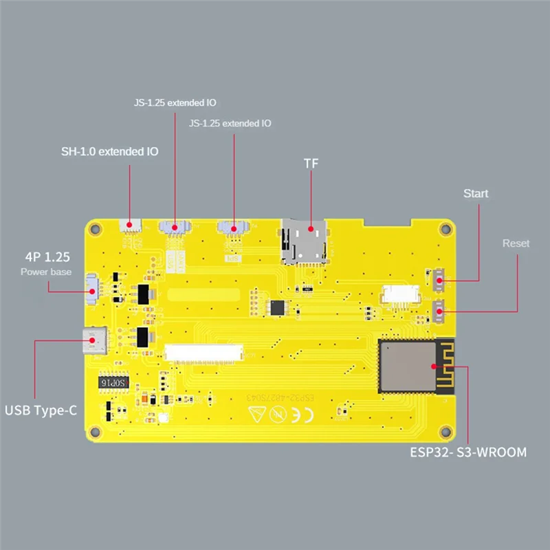 ESP32 Development Board LVGL 4.3 Inch LCD Smart Display WiFi Bluetooth Module Without Touch PSRAM 16M