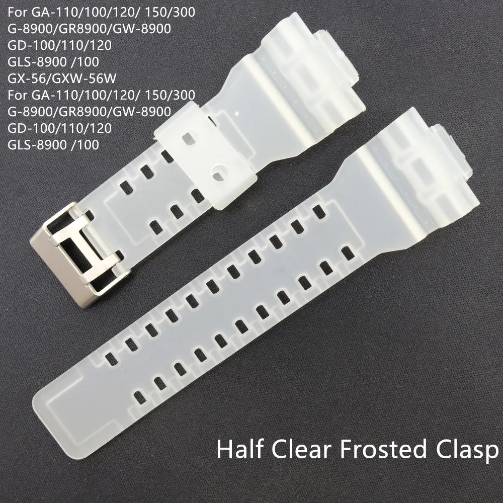 Suitable Brand for Gshock Watch Strap GA100/110/120/GD100/120/GA300/G-8900 Raised 16mm Replacement Watch Straps