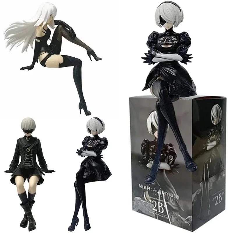 15Cm Anime Original SEGA Nier:automata Ver1.1A 2B Yorha No. 2 tipos B Premium Chokonose figura PVC modelo juguetes coleccionables