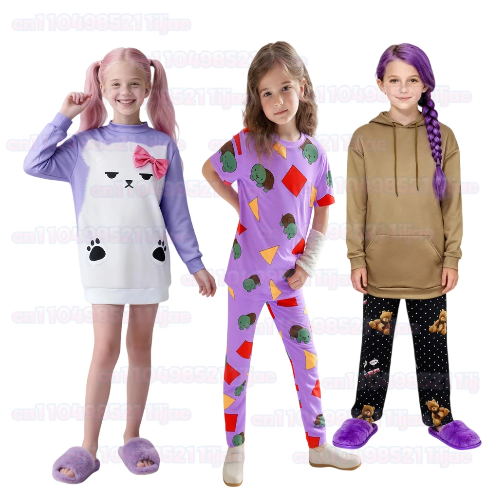 

Hot selling witch hunting group sleepwear K-POP Mirazoi Rumi Mira Purple Bear cosplay costume carnival party performance costume