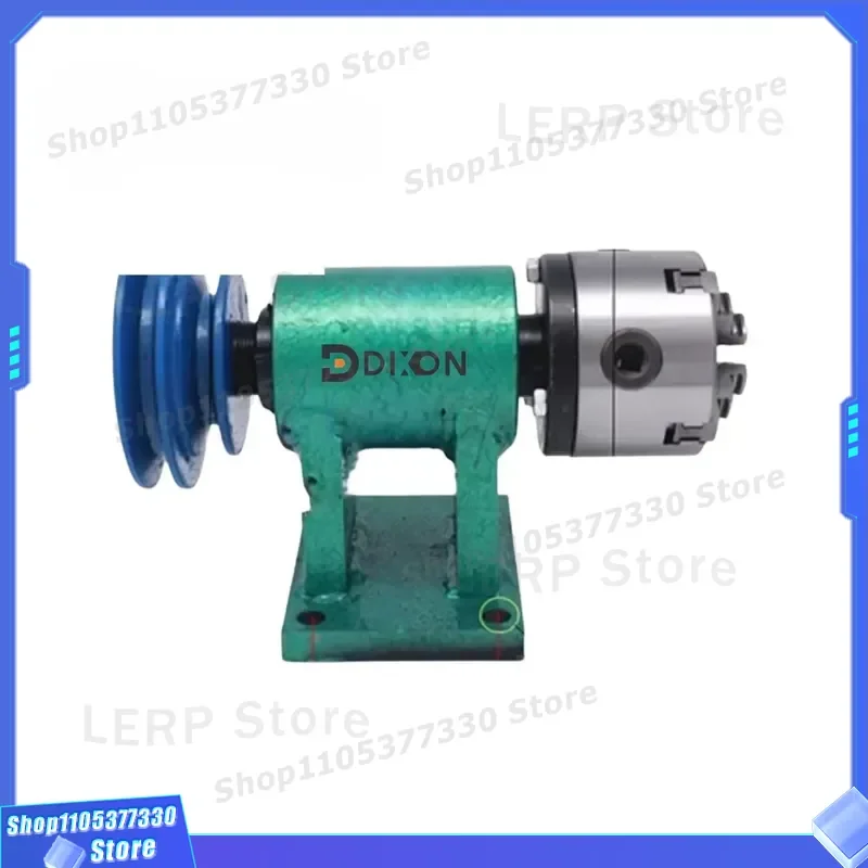 Type 200 Belt Drive Lathe Spindle with Three Jaw Chuck Power Head for Metalworking Machine Tool Accessories High Precision