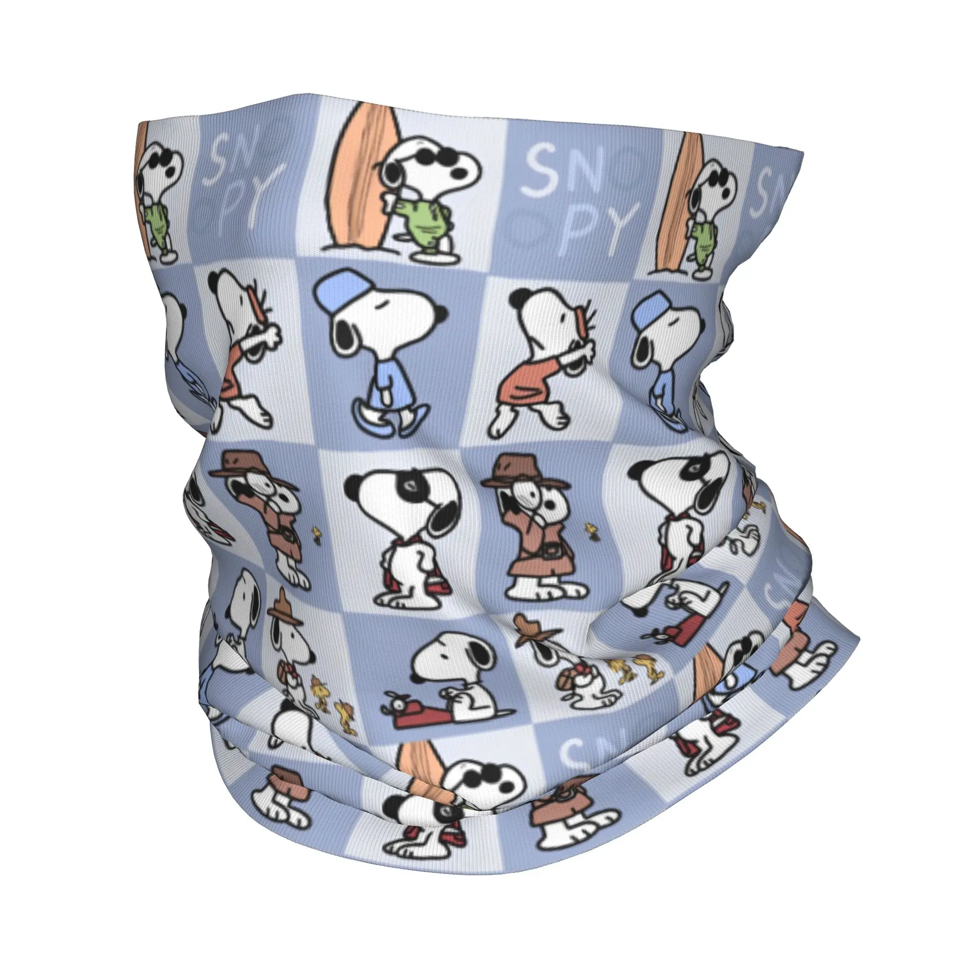 

Snoopys Pattern Bandana Neck Gaiter Printed Cartoon Mask Scarf Multi-use Balaclava Hiking Unisex Adult Windproof