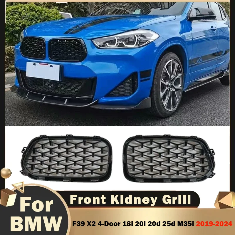 

For BMW F39 X2 Series 4-Door 18i 20i 20d 25d M35i 2019-2024 Front Kidney Racing Grill Facelift Hood Grille Refit Auto Parts
