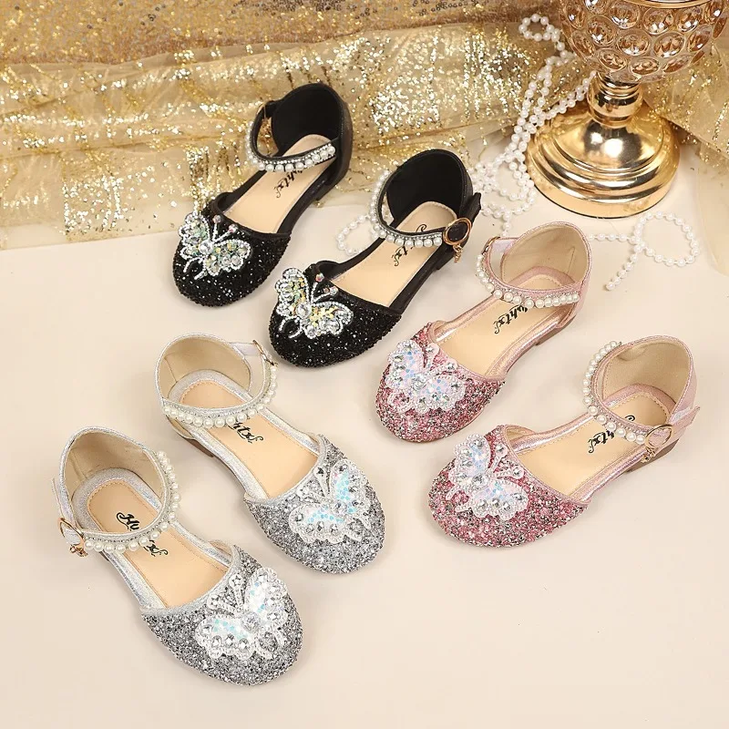 

Girls Sandals Sweet Butterfly Soft Bottom Kids Princess Sandals Casual Non-slip 2026 Brand New Children Fashion Sandals Trendy