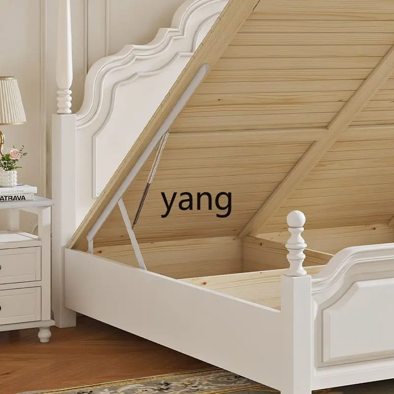LH mahogany storage wedding cream wind master bedroom double bed