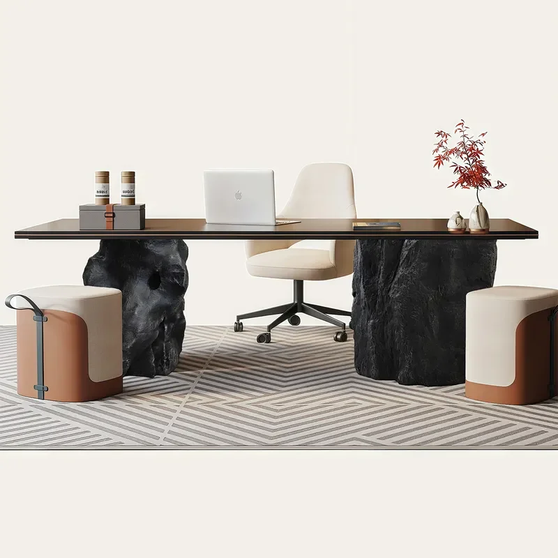 Simulated table foot stone floor ornament Chinese fake stone support base modeling creative table leg decoration