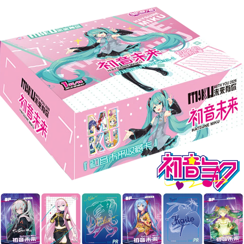 Original Hatsune Miku Collection Cards Japanese Anime Popular Virtual Characters Singing Girl Diverse Styles Rare Cards Kid Gift