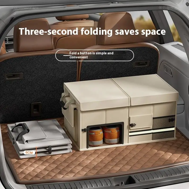 

Car Trunk Storage Box Organizer, Multi-Compartment, Portable Storage Box for Post-Cargo Organization