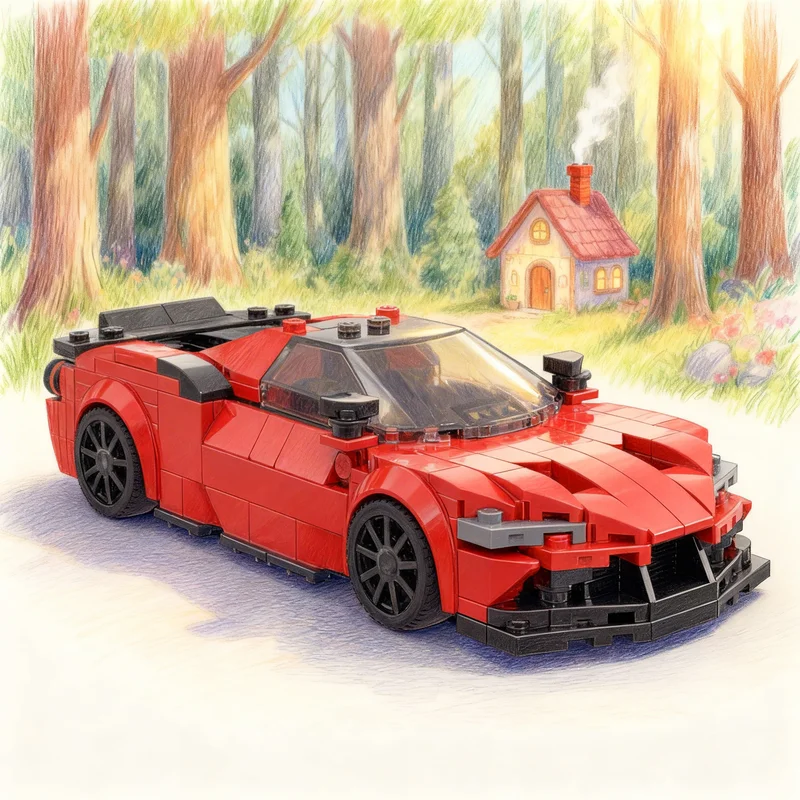 

349pcs MOC Novitec Ferrariesd SF90 Stradale City Champions Model Building Blocks Creative Gift DIY Display Decor Adult Premium
