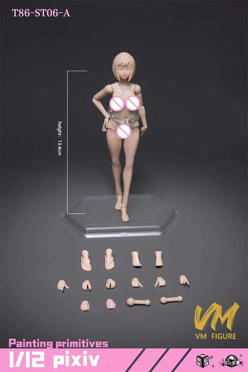 86TOYS T86-ST 1/12 أنثى المفاصل المرنة و لطيف رئيس مفصلية نموذج لجسم القياسية الدهون الورك الجسم 6 "الجندي عمل الشكل دمية #6