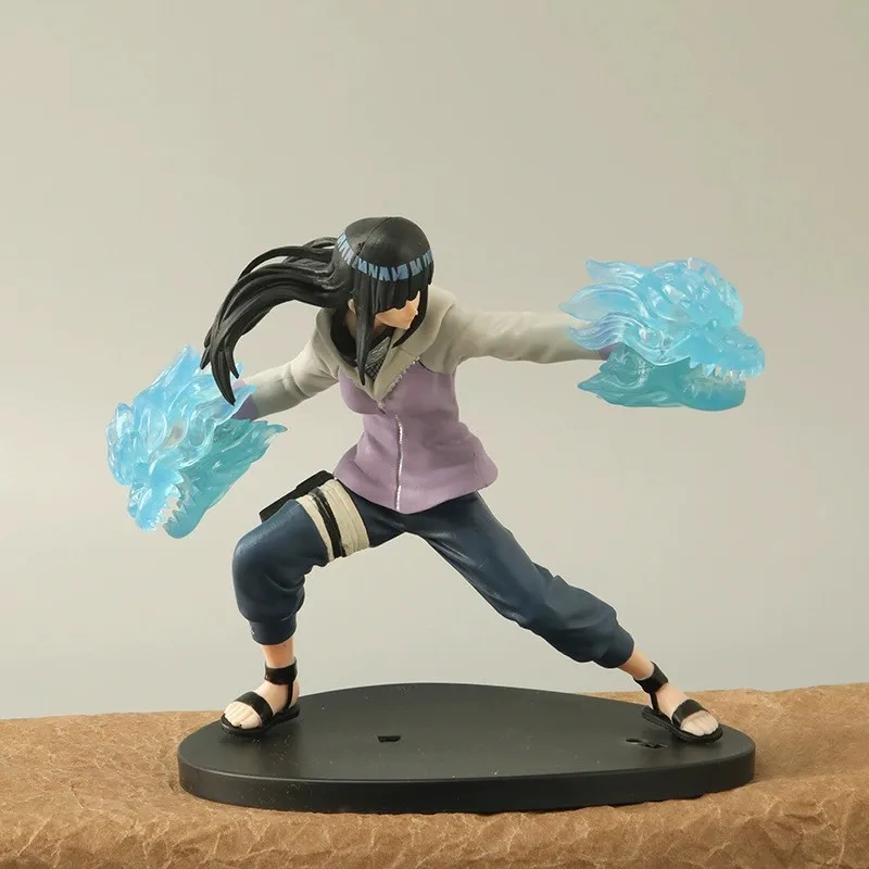 14CM Anime Naruto Hyūga Hinata Shippuuden Palm Senjutsu Battle Model Kakashi Toy Aciton Uchiha Sasuke Figure PVC