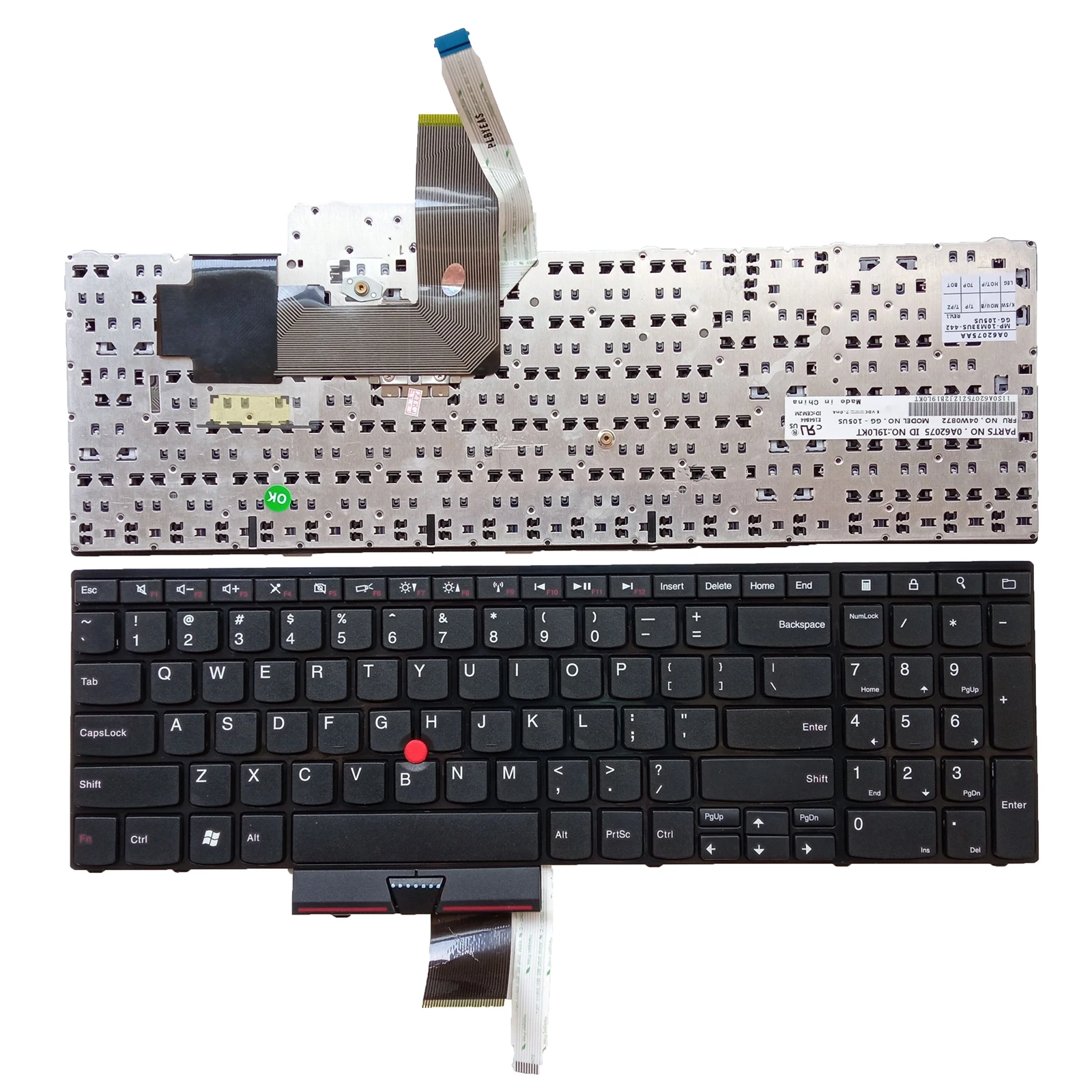 US Layout Keyboard for LENOVO IBM ThinkPad EDGE E520 E525 E520S 0A62075 04W0872