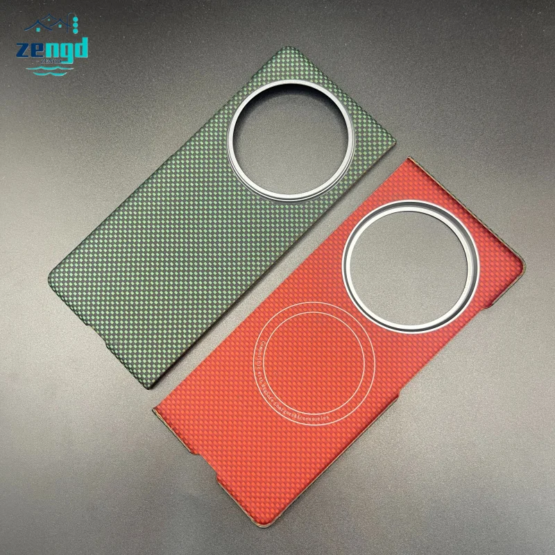 

Aramid Fiber Business Case for vivo X Fold5 - Ultra-Thin Magnetic Flip Shockproof Hard Shell Military Grade Protective Cover