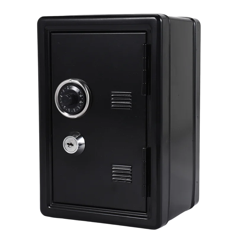 L72A-Safe Box Organizer Iron Desk Decorative Box Piggy Bank Metal Mini Cabinet Money Storage Box Storage Box For Boys