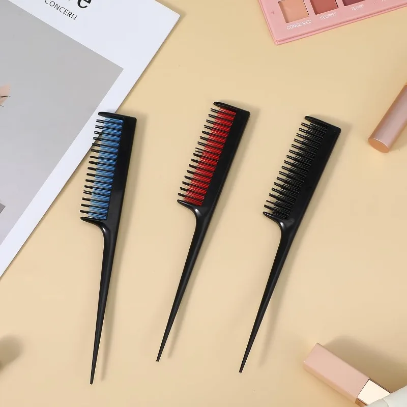 WANMEI 1pc Professional pointed tail comb salon plastics hair styling antistatic dyeing hair comb Special for real hair wigs