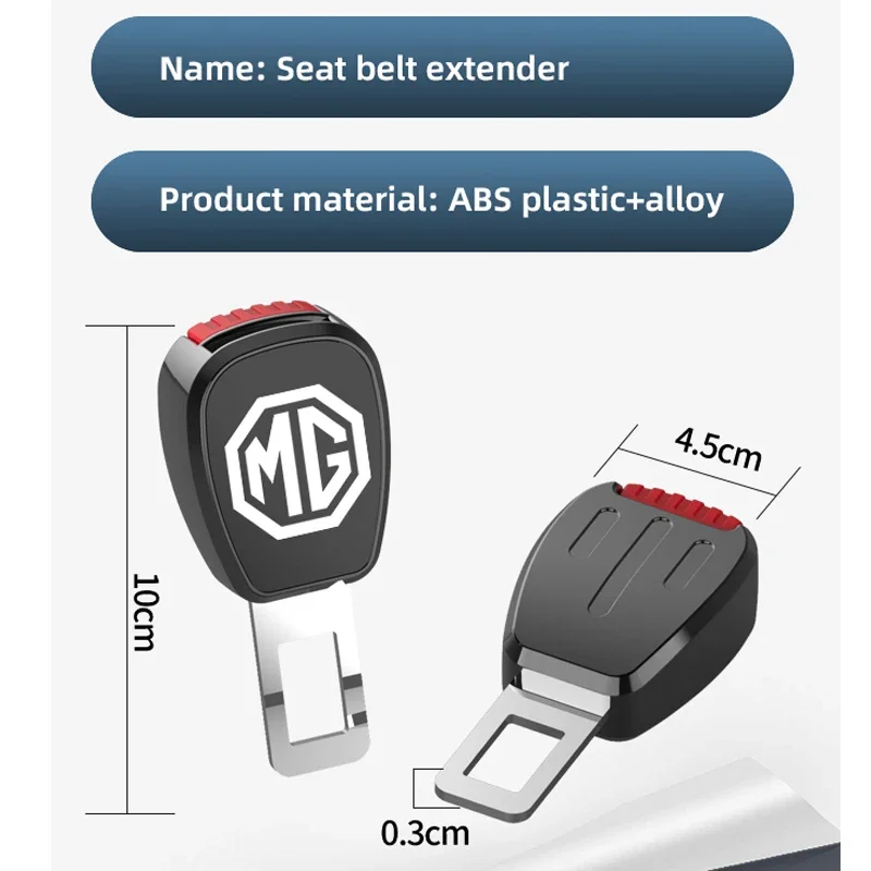 Extend Seatbelt Reach Zinc Alloy Auto Safety Belt Extension Insert Buckle Clip Compatible with MG ZS MG5 MG7 MG6 GT HS