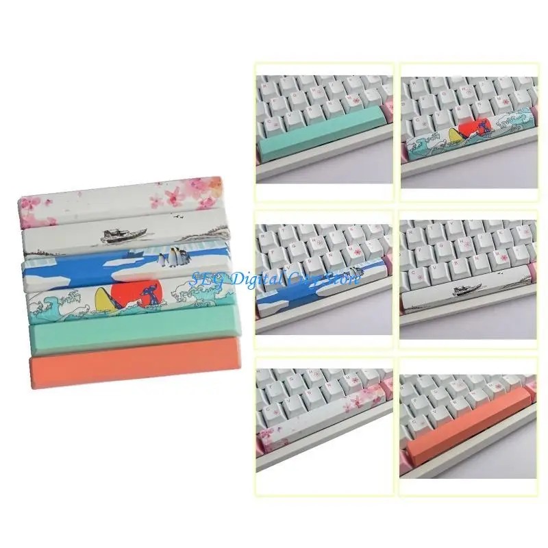 

U75B Novelty PBT Dye-Subbed Keycaps 6.25U Spacebar Keycap Mechanical OEM Keycap