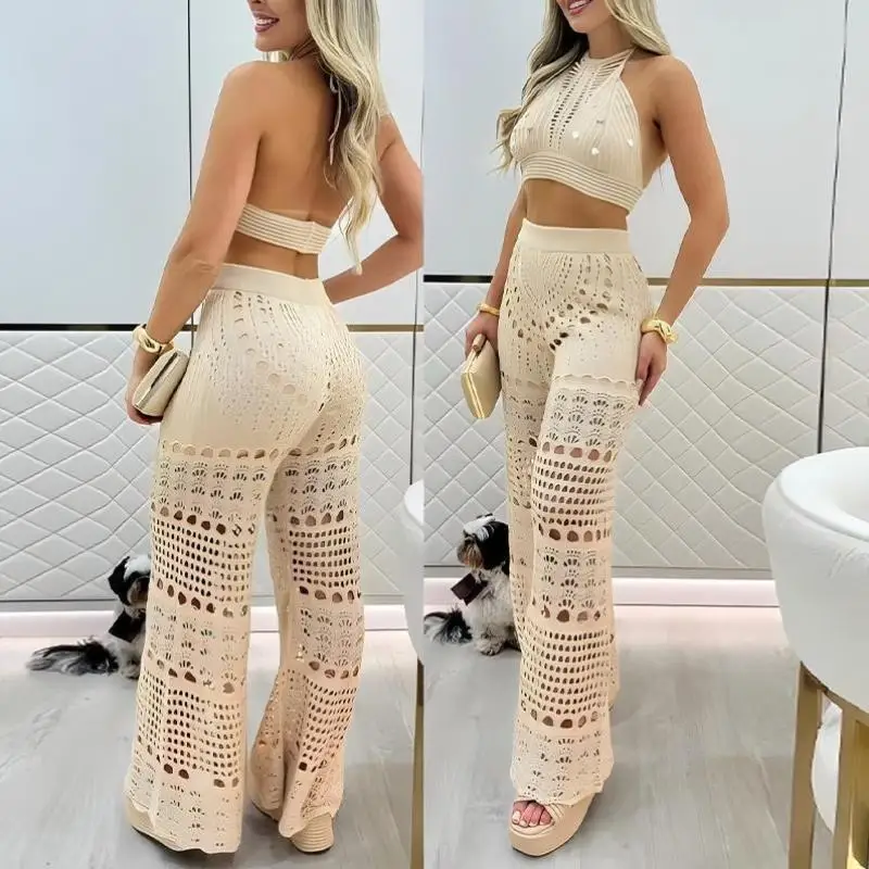 

Women's Two-Piece Strapl ort Sve Top And Bot Set Casual Sportswear Sve Length Seven Inches Brand New Model