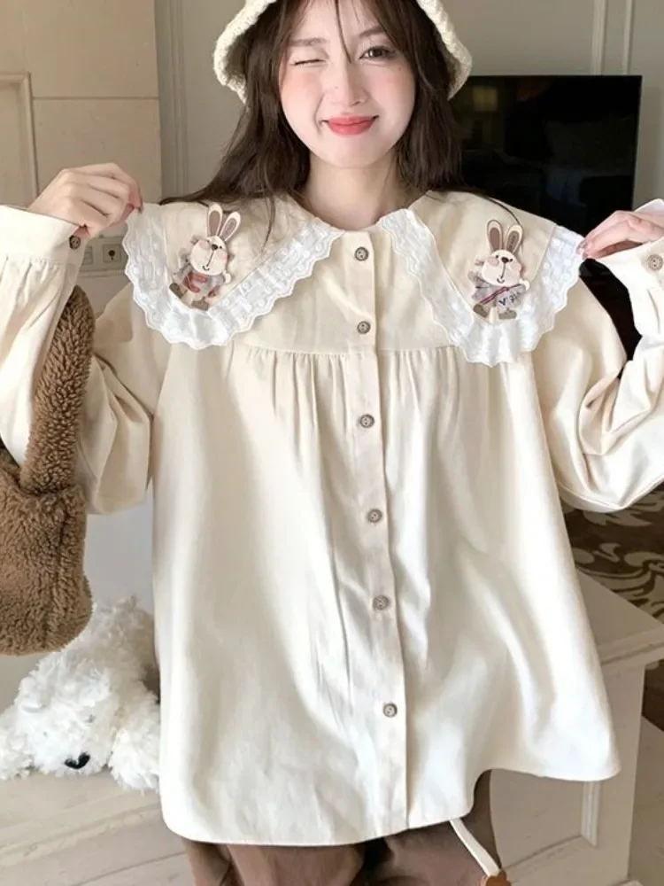 Autumn Sleeveless Sweater Vest Casual Vintage V-neck Pullovers Y2k Aesthetic Women Streetwear Cartoon Knitwear Waistcoat