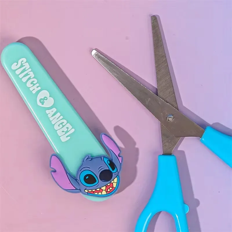 18 pezzi Disney Stitch forbici per cancelleria carino Lilo e bambino lama rotonda studente portatile forbici fatte a mano fai da te regalo di cancelleria