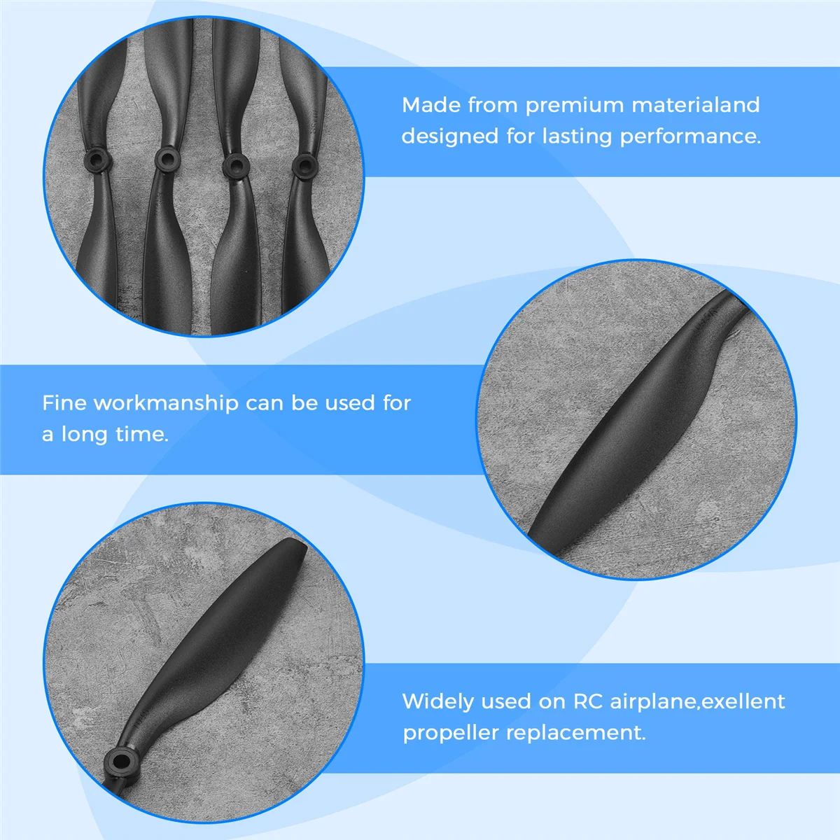 RISEN 4x1045 10 pouces Dia 4.5 pouces pas CW/CCW pales d'hélice rotatives RC quadrirotor accessoire
