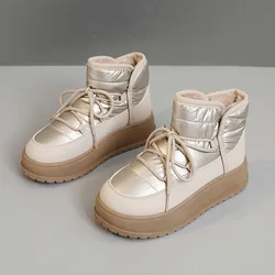 2024New Women's Snow Boots Fashion Platform Boots for Women Winter Plush Warm Cotton Shoes Waterproof Ankle Boots Botas De Mujer