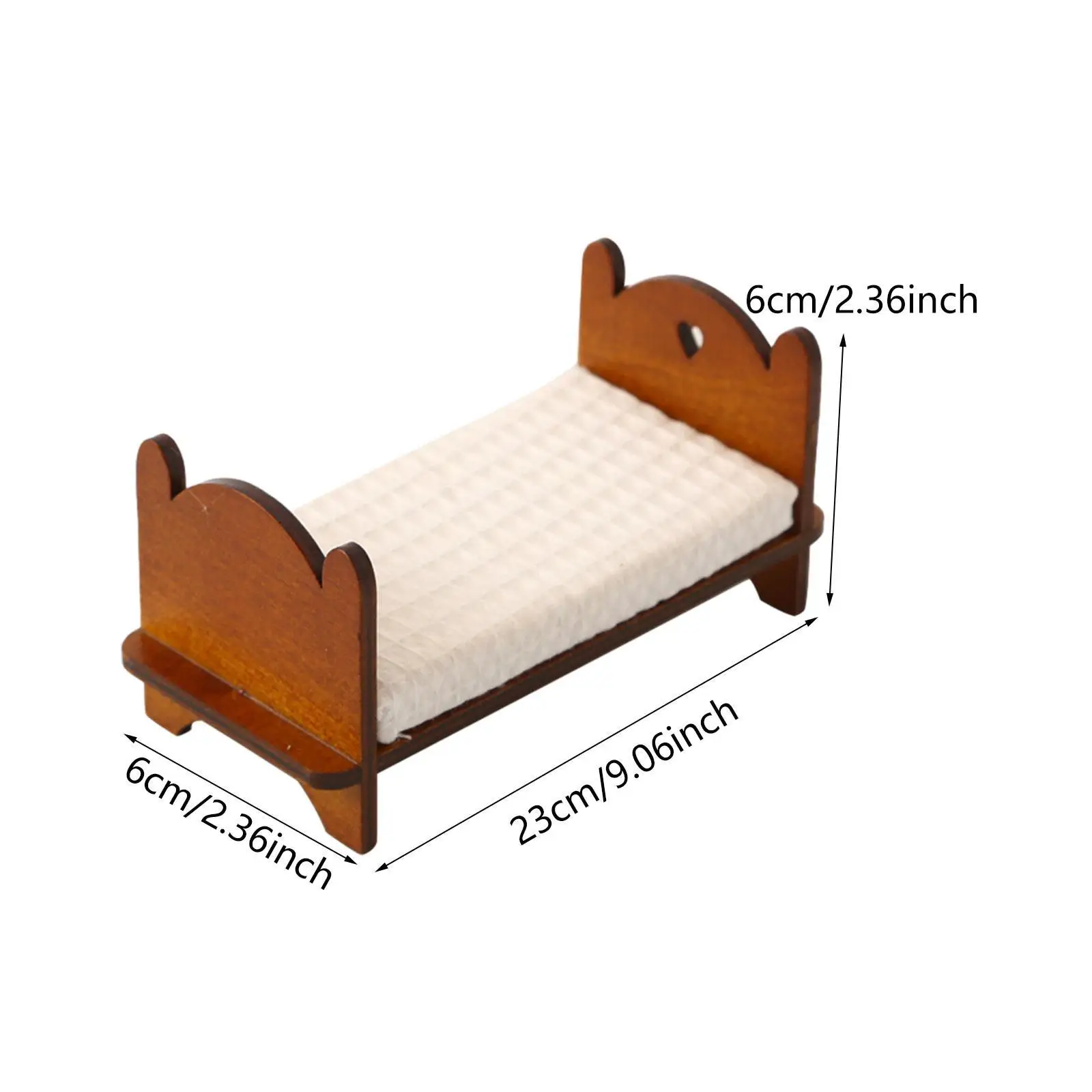 인형 집 가구 인형 집 장식 소형 침대 1:12 인형 집 요정 정원 의자 역할 놀이 액세서리 나무 가구
