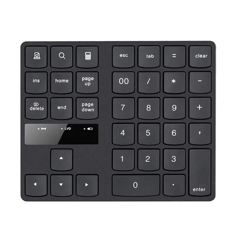 Rechargeable Numeric Keypad Bluetoothcompatible 35 Keys Wireless Keypad Number Pad Mini External Numpad Keyboard Data Entry