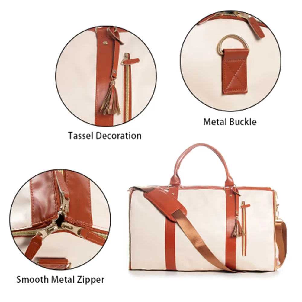 

Leisure PU Travel Bag Retro Handbag Large Capacity Waterproof Foldable Outdoor Sports Travel Bags