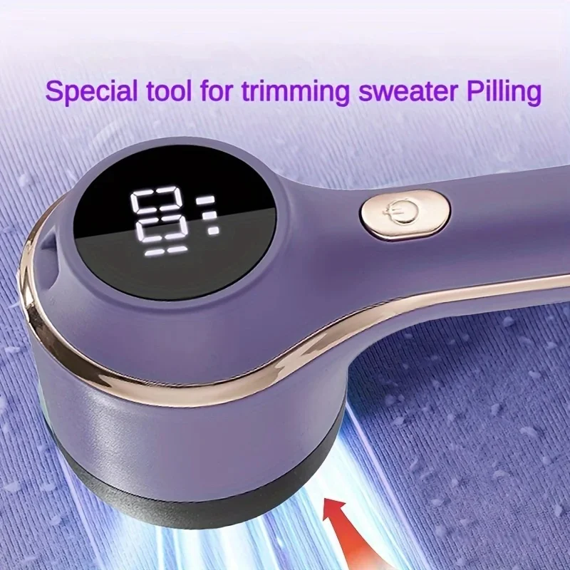 Electric Fabric Shaver & Lint Remover, Rechargeable Clothes Shaver with Digital Display, Efficient Pellet Remover for Sweater,