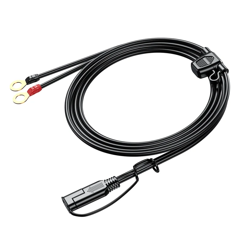 

Dependable-12-24V 18AWG SAE 2 Pin Quick Disconnect To O Ring Terminal Harness Connecter Cord Connector Cable For Battery Charger