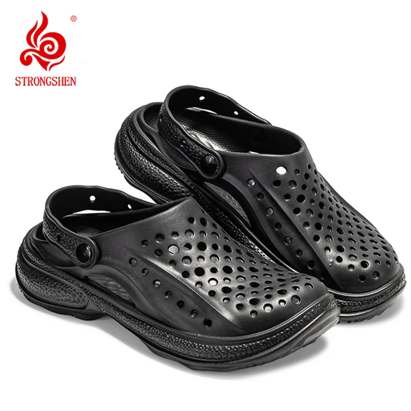 STRONGSHEN Men EVA Sandal Home Outdoor Waterproof Breathable Anti-Slip Slippers Flip Flops Slippers Casual Sandals Beach Shoes