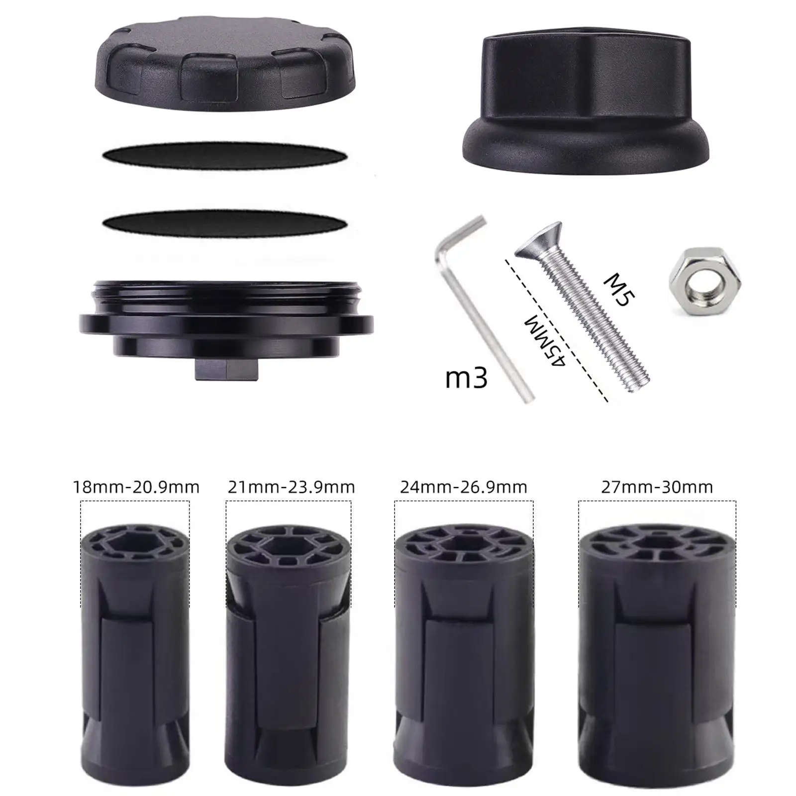 Bicycle Front Fork Mount Hidden Anti Theft Waterproof ABS Bracket for Mountain Bike Road Bike Universal Fit