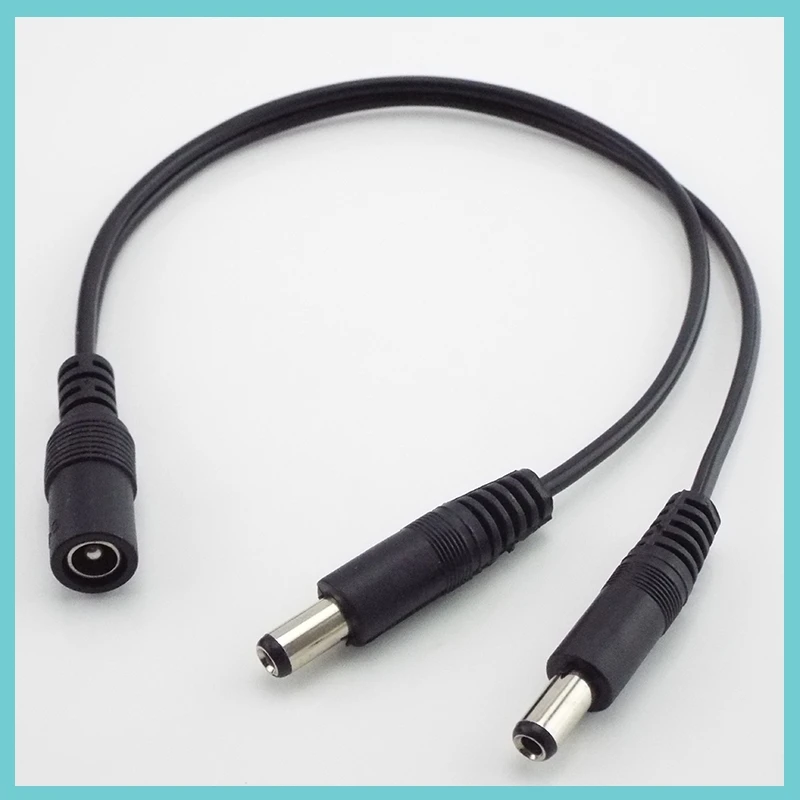 

Разветвитель питания постоянного тока 2,1x5,5 мм — 1 гнездо на 2 штекера для камеры видеонаблюдения, видеорегистратора, светодиодной ленты, аксессуаров для системы безопасности C4