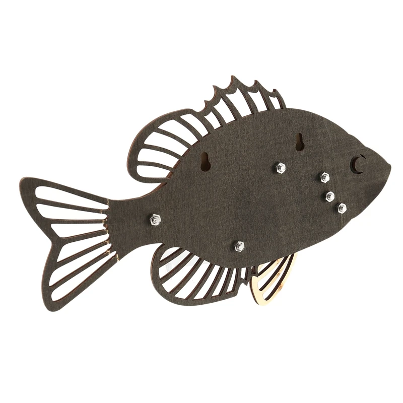 Wooden Ocean Fish Ornaments Indoor Creative Retro Wall Hanging Wood Carving Animal Wall Decoration Crafts