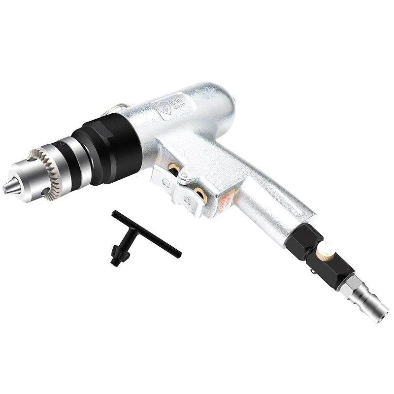 Taladro neumático, taladro de aire de 10Mm/13Mm, taladro de aire tipo pistola de tres mandíbulas, potente máquina de taladrar neumática Bd-7217/9